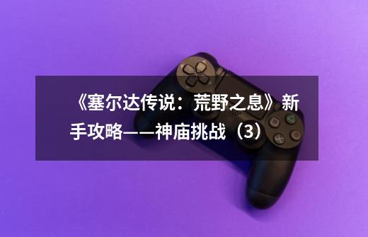 《塞尔达传说:荒野之息》新手攻略——神庙挑战(3)-第1张-游戏信息-龙启网