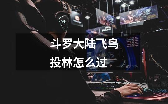 斗罗大陆飞鸟投林怎么过-第1张-游戏信息-龙启网