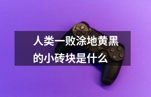人类一败涂地黄黑的小砖块是什么-第1张-游戏信息-龙启网
