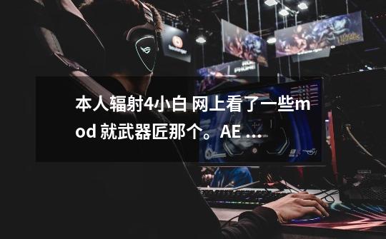 本人辐射4小白 网上看了一些mod 就武器匠那个。AE AWKCR 跟制作工作台mod-第1张-游戏信息-龙启网