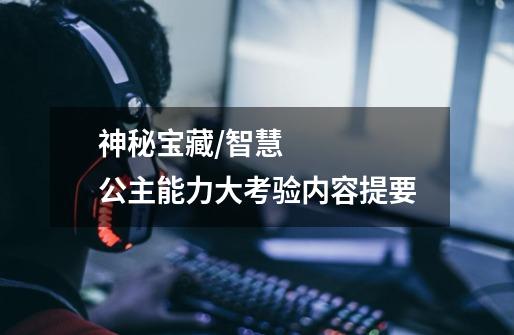 神秘宝藏/智慧公主能力大考验内容提要-第1张-游戏信息-龙启网
