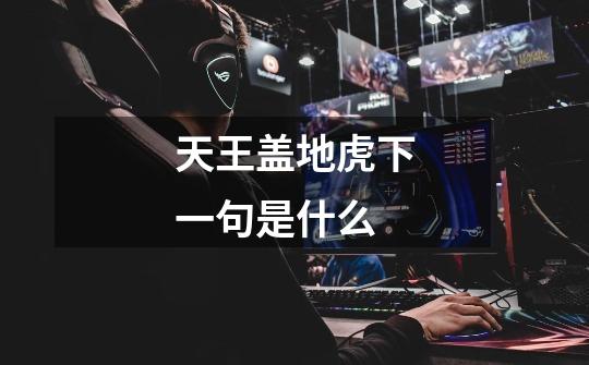 天王盖地虎下一句是什么-第1张-游戏信息-龙启网