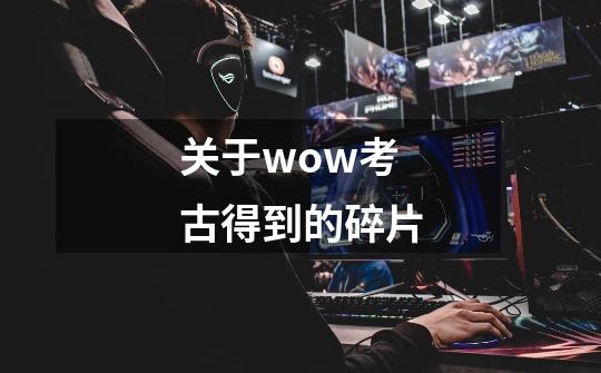 关于wow考古得到的碎片-第1张-游戏信息-龙启网