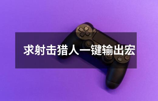 求射击猎人一键输出宏-第1张-游戏信息-龙启网