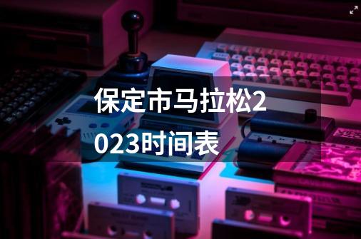 保定市马拉松2023时间表-第1张-游戏信息-龙启网