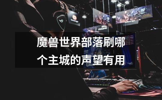 魔兽世界部落刷哪个主城的声望有用-第1张-游戏信息-龙启网