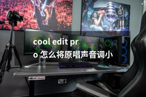 cool edit pro 怎么将原唱声音调小-第1张-游戏信息-龙启网