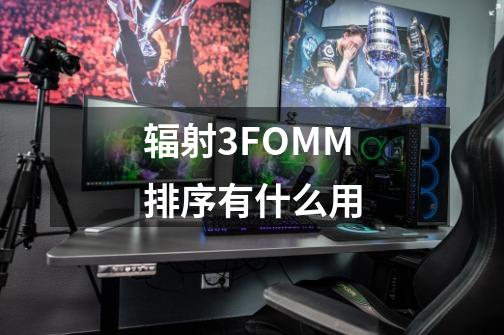 辐射3FOMM排序有什么用-第1张-游戏信息-龙启网