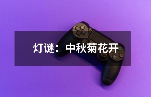 灯谜：中秋菊花开-第1张-游戏信息-龙启网