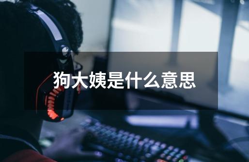 狗大姨是什么意思-第1张-游戏信息-龙启网
