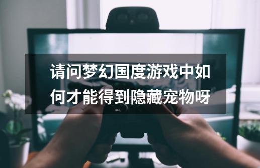 请问梦幻国度游戏中如何才能得到隐藏宠物呀-第1张-游戏信息-龙启网