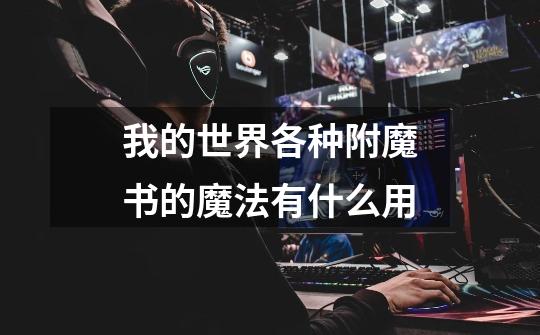 我的世界各种附魔书的魔法有什么用-第1张-游戏信息-龙启网
