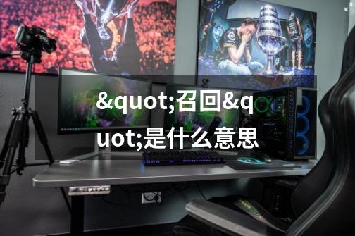 "召回"是什么意思-第1张-游戏信息-龙启网