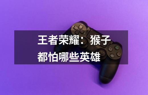 王者荣耀:猴子都怕哪些英雄-第1张-游戏信息-龙启网