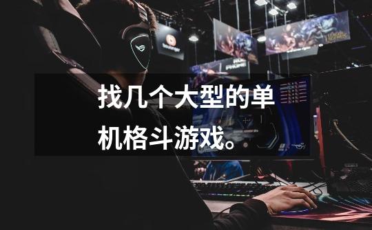找几个大型的单机格斗游戏。-第1张-游戏信息-龙启网