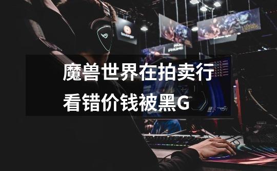 魔兽世界在拍卖行看错价钱被黑G-第1张-游戏信息-龙启网