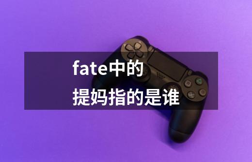 fate中的提妈指的是谁-第1张-游戏信息-龙启网