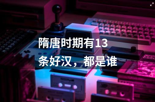 隋唐时期有13条好汉，都是谁-第1张-游戏信息-龙启网