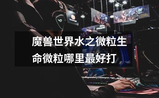 魔兽世界水之微粒生命微粒哪里最好打-第1张-游戏信息-龙启网