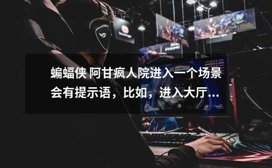 蝙蝠侠 阿甘疯人院进入一个场景会有提示语,比如,进入大厅会提示——谁是主厅之主,有什么用-第1张-游戏信息-龙启网