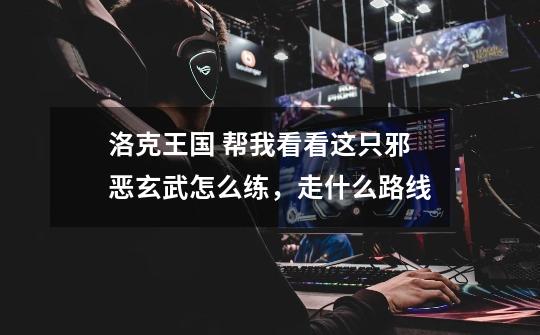 洛克王国 帮我看看这只邪恶玄武怎么练,走什么路线-第1张-游戏信息-龙启网
