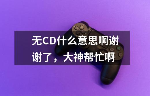无CD什么意思啊谢谢了,大神帮忙啊-第1张-游戏信息-龙启网