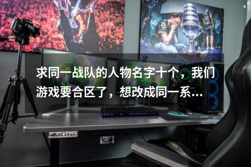 求同一战队的人物名字十个，我们游戏要合区了，想改成同一系列名字，不要英文，请赐教，谢了-第1张-游戏信息-龙启网