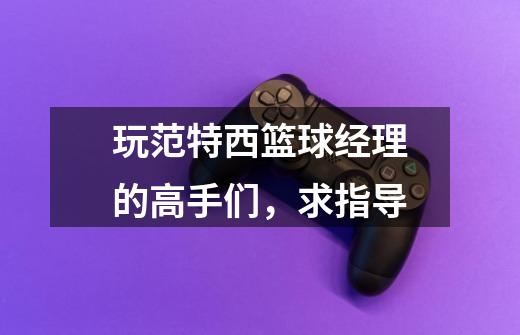 玩范特西篮球经理的高手们,求指导-第1张-游戏信息-龙启网