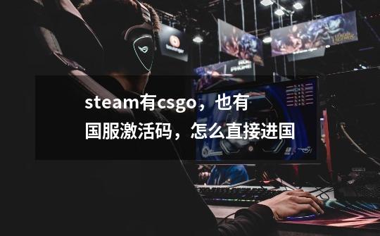 steam有csgo，也有国服激活码，怎么直接进国-第1张-游戏信息-龙启网