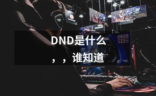 DND是什么，，谁知道-第1张-游戏信息-龙启网