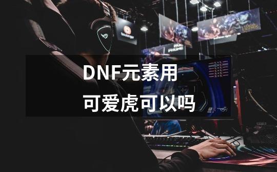 DNF元素用可爱虎可以吗-第1张-游戏信息-龙启网