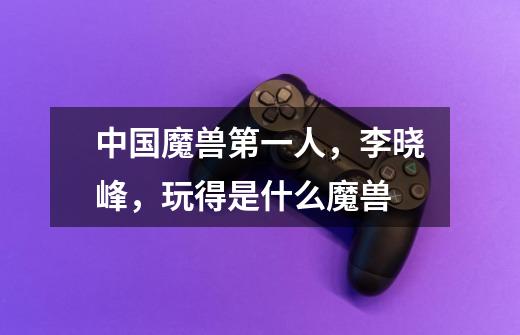 中国魔兽第一人,李晓峰,玩得是什么魔兽-第1张-游戏信息-龙启网