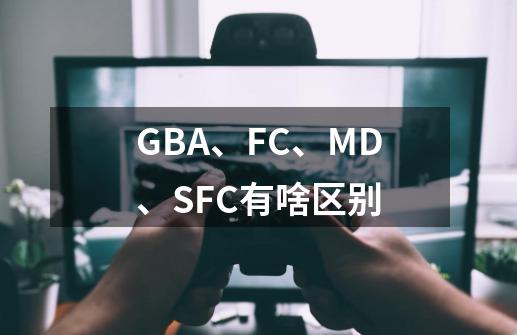 GBA、FC、MD、SFC有啥区别-第1张-游戏信息-龙启网
