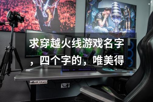 求穿越火线游戏名字,四个字的,唯美得-第1张-游戏信息-龙启网