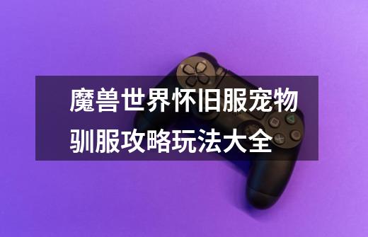 魔兽世界怀旧服宠物驯服攻略玩法大全-第1张-游戏信息-龙启网