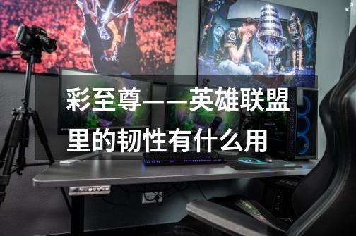 彩至尊——英雄联盟里的韧性有什么用-第1张-游戏信息-龙启网