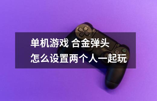 单机游戏 合金弹头 怎么设置两个人一起玩-第1张-游戏信息-龙启网
