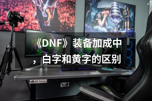 《DNF》装备加成中,白字和黄字的区别-第1张-游戏信息-龙启网
