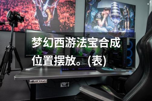 梦幻西游法宝合成位置摆放。(表)-第1张-游戏信息-龙启网