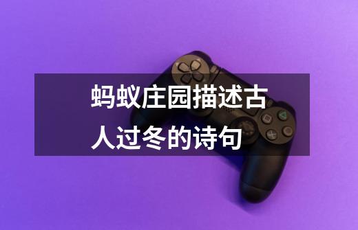 蚂蚁庄园描述古人过冬的诗句-第1张-游戏信息-龙启网