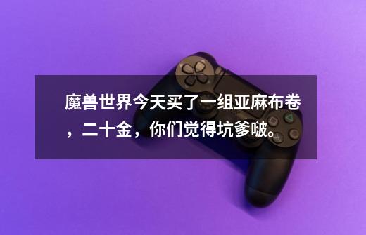 魔兽世界今天买了一组亚麻布卷,二十金,你们觉得坑爹啵。-第1张-游戏信息-龙启网
