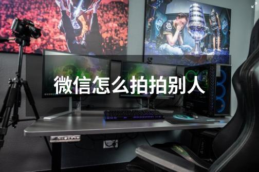微信怎么拍拍别人-第1张-游戏信息-龙启网