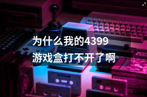 为什么我的4399游戏盒打不开了啊-第1张-游戏信息-龙启网