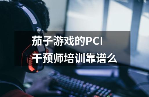 茄子游戏的PCI干预师培训靠谱么-第1张-游戏信息-龙启网