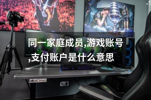 同一家庭成员,游戏账号,支付账户是什么意思-第1张-游戏信息-龙启网