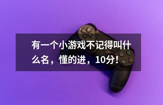 有一个小游戏不记得叫什么名,懂的进,10分!-第1张-游戏信息-龙启网