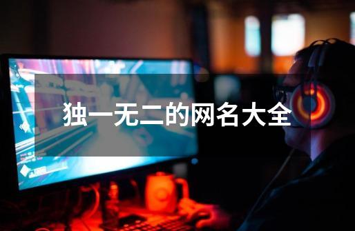 独一无二的网名大全-第1张-游戏信息-龙启网