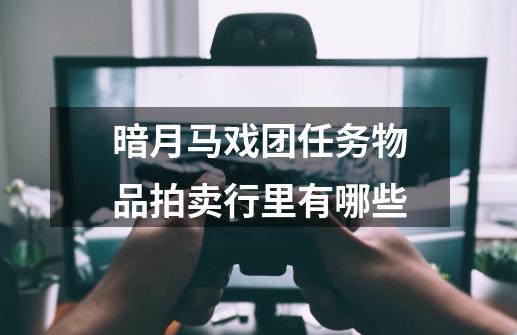 暗月马戏团任务物品拍卖行里有哪些-第1张-游戏信息-龙启网