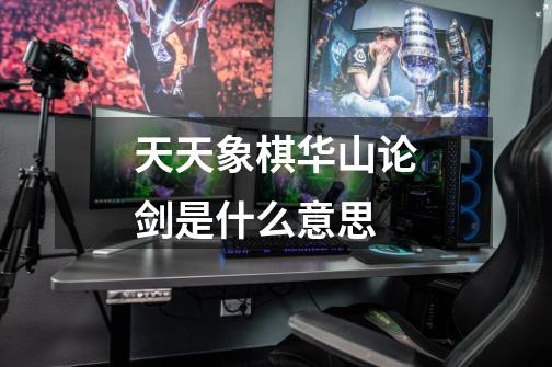 天天象棋华山论剑是什么意思-第1张-游戏信息-龙启网