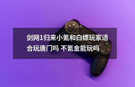 剑网1归来小氪和白嫖玩家适合玩唐门吗 不氪金能玩吗-第1张-游戏信息-龙启网